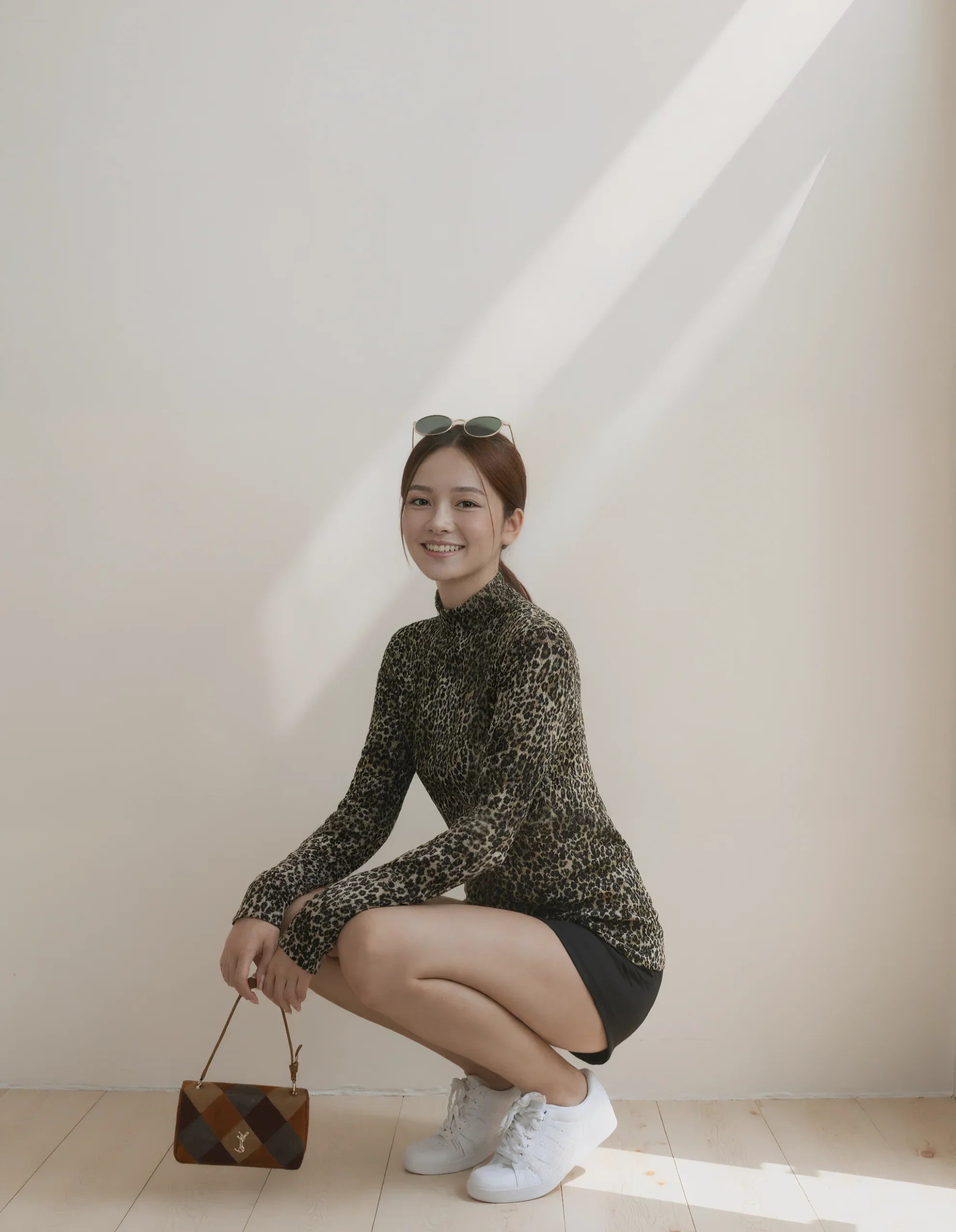 Wild Elegance Leopard Turtleneck Top