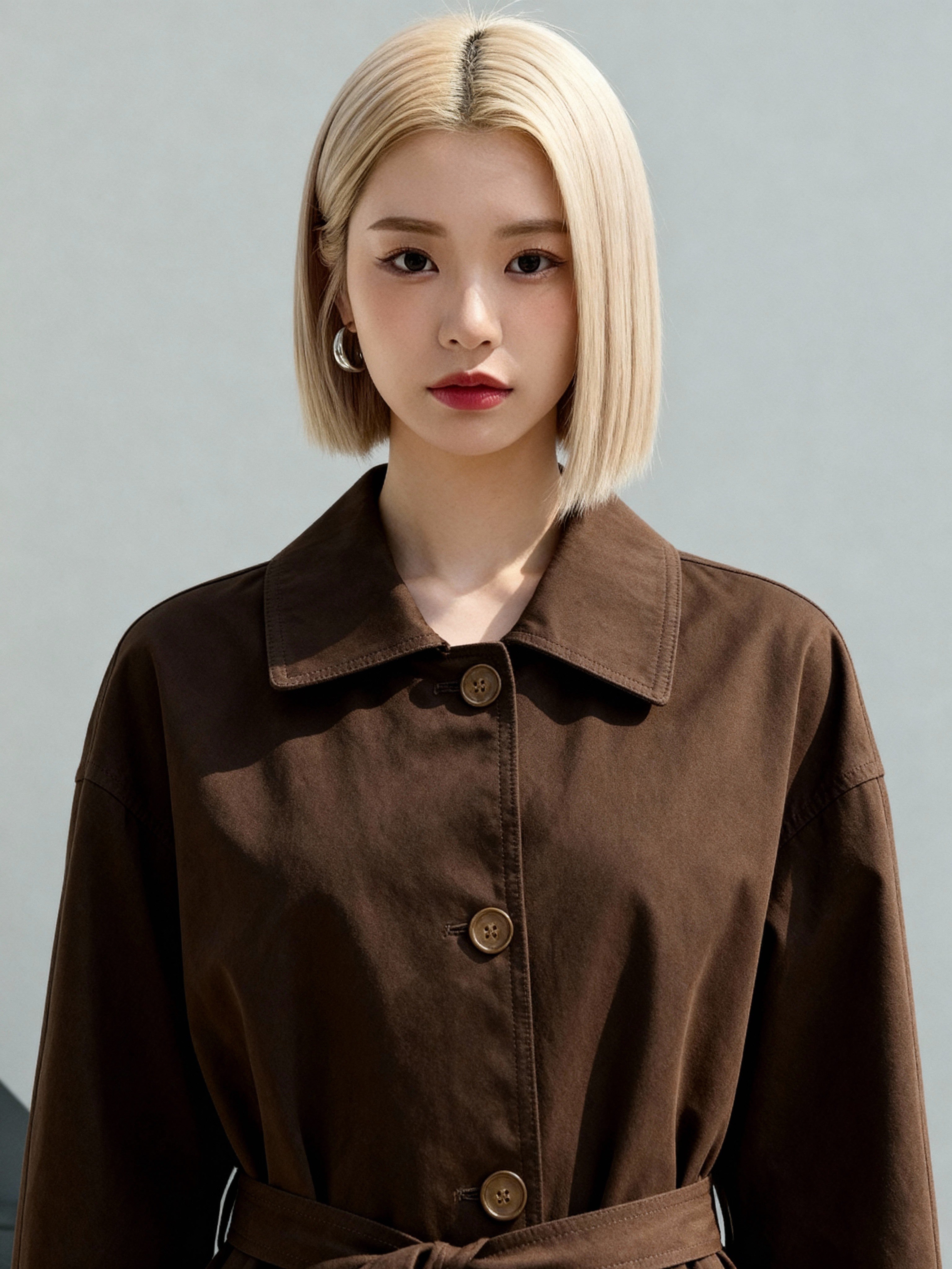 Women's Chocolate Brown Belted Trench Coat