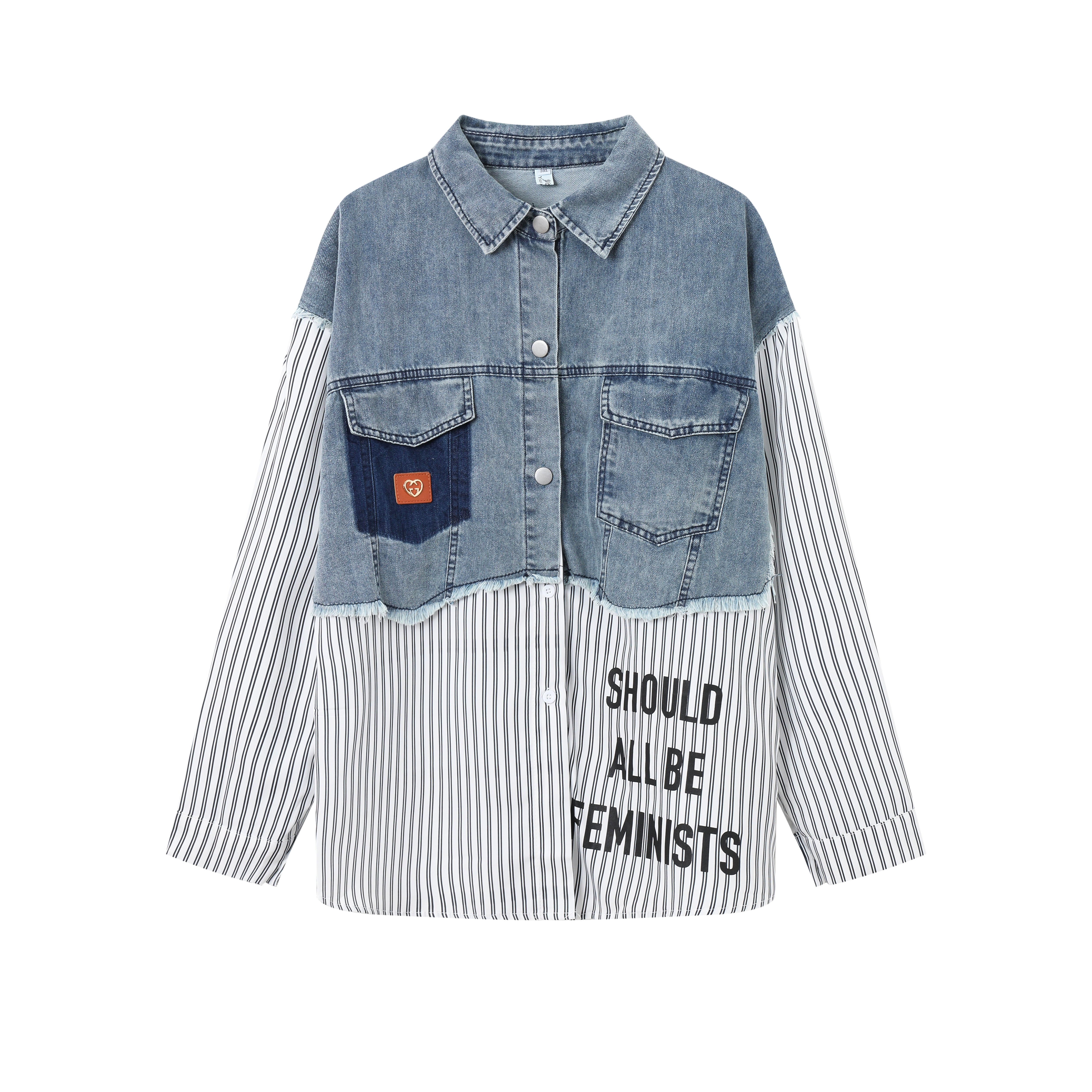 Empower Striped Denim Blouse