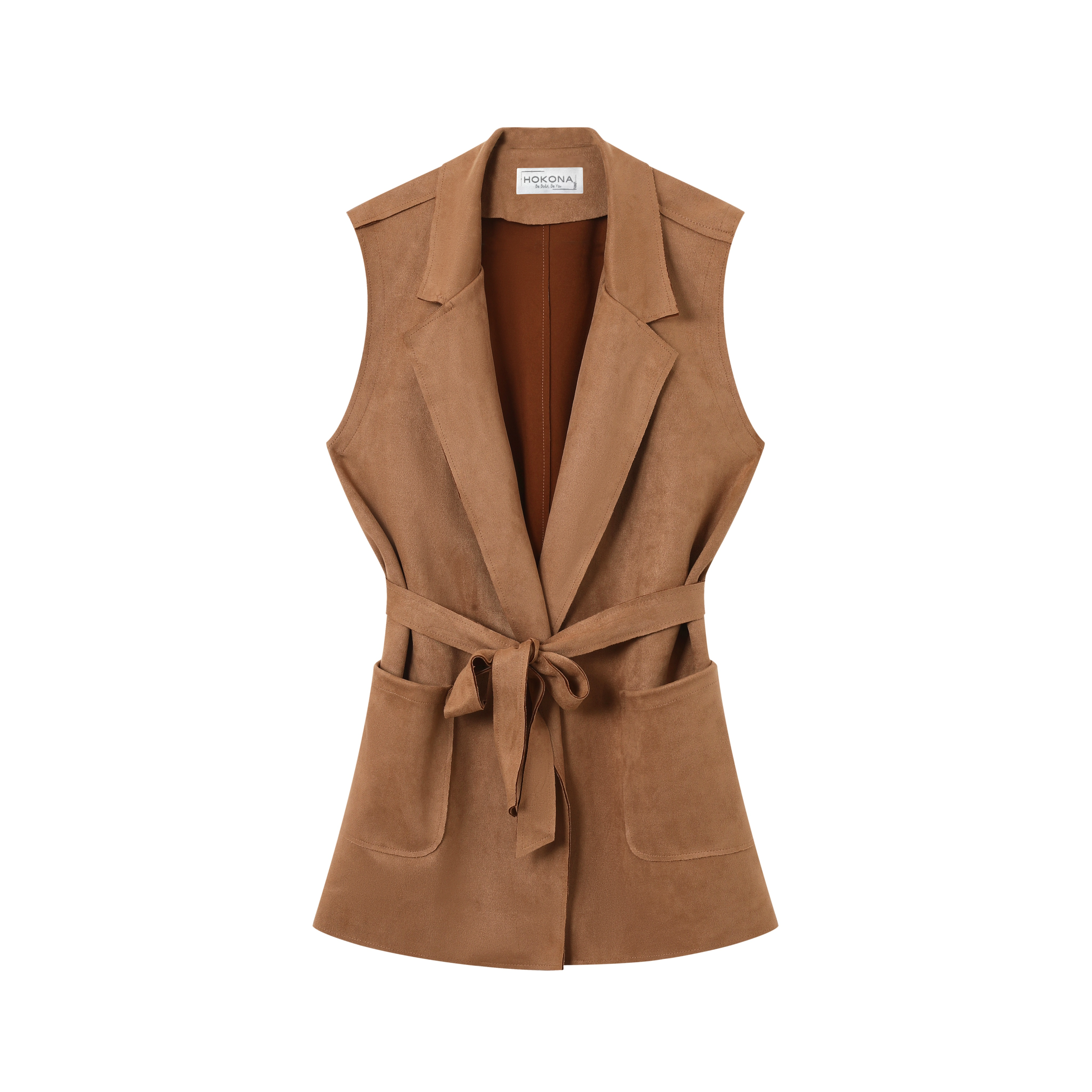 Women's Brown Suede Coat Outwear