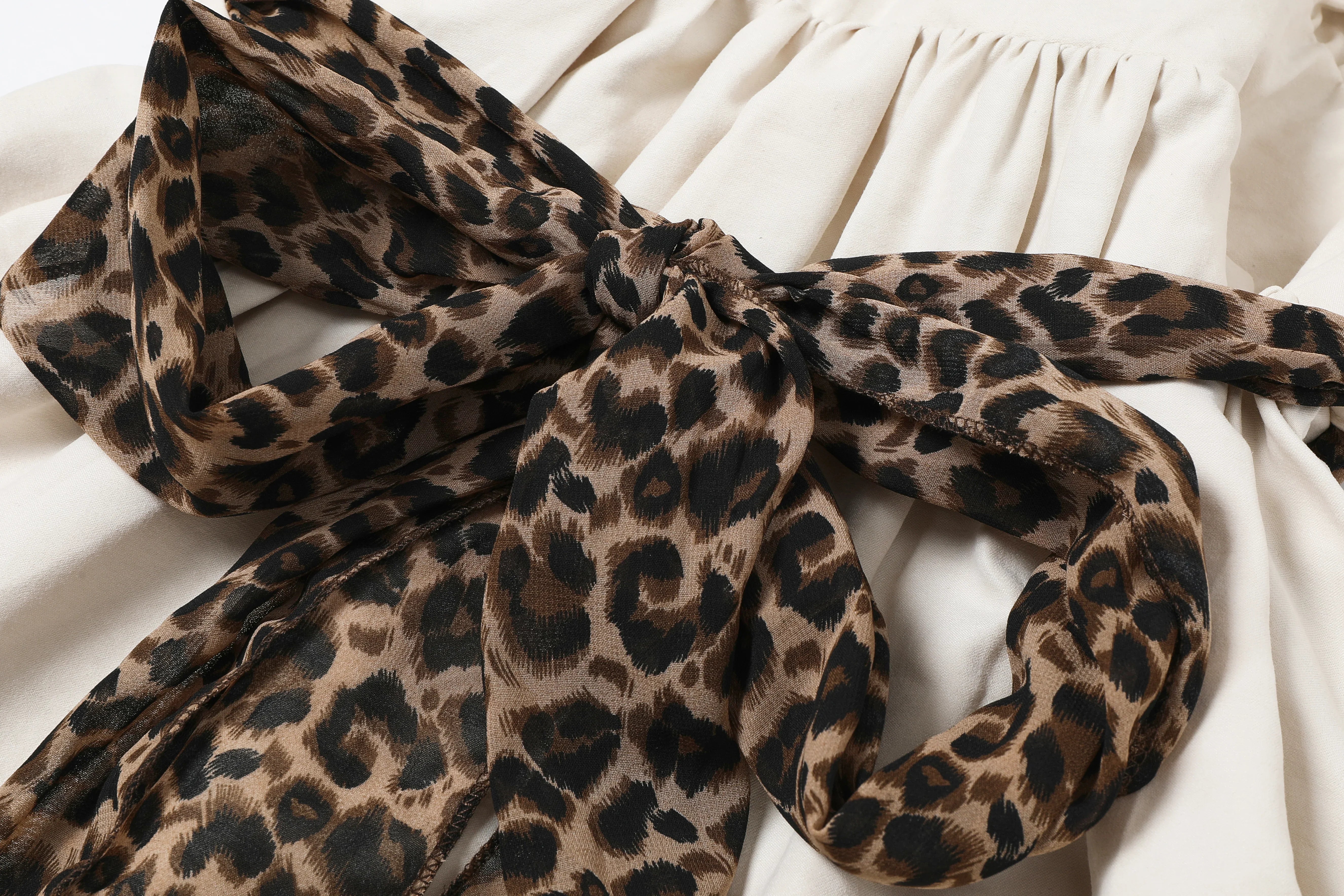 Leopard Belted Mini Shirt Dress