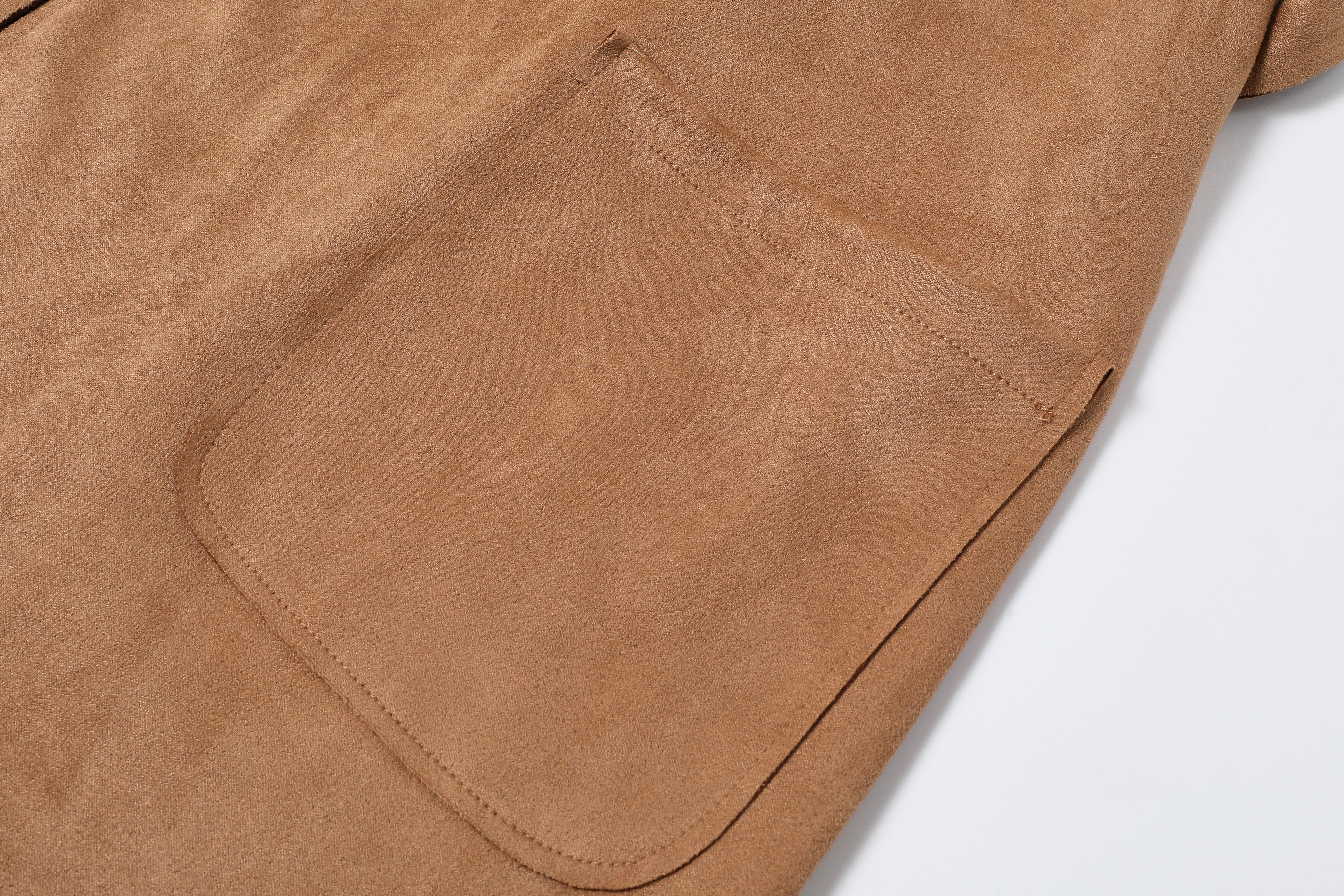 Women's Brown Suede Coat Outwear