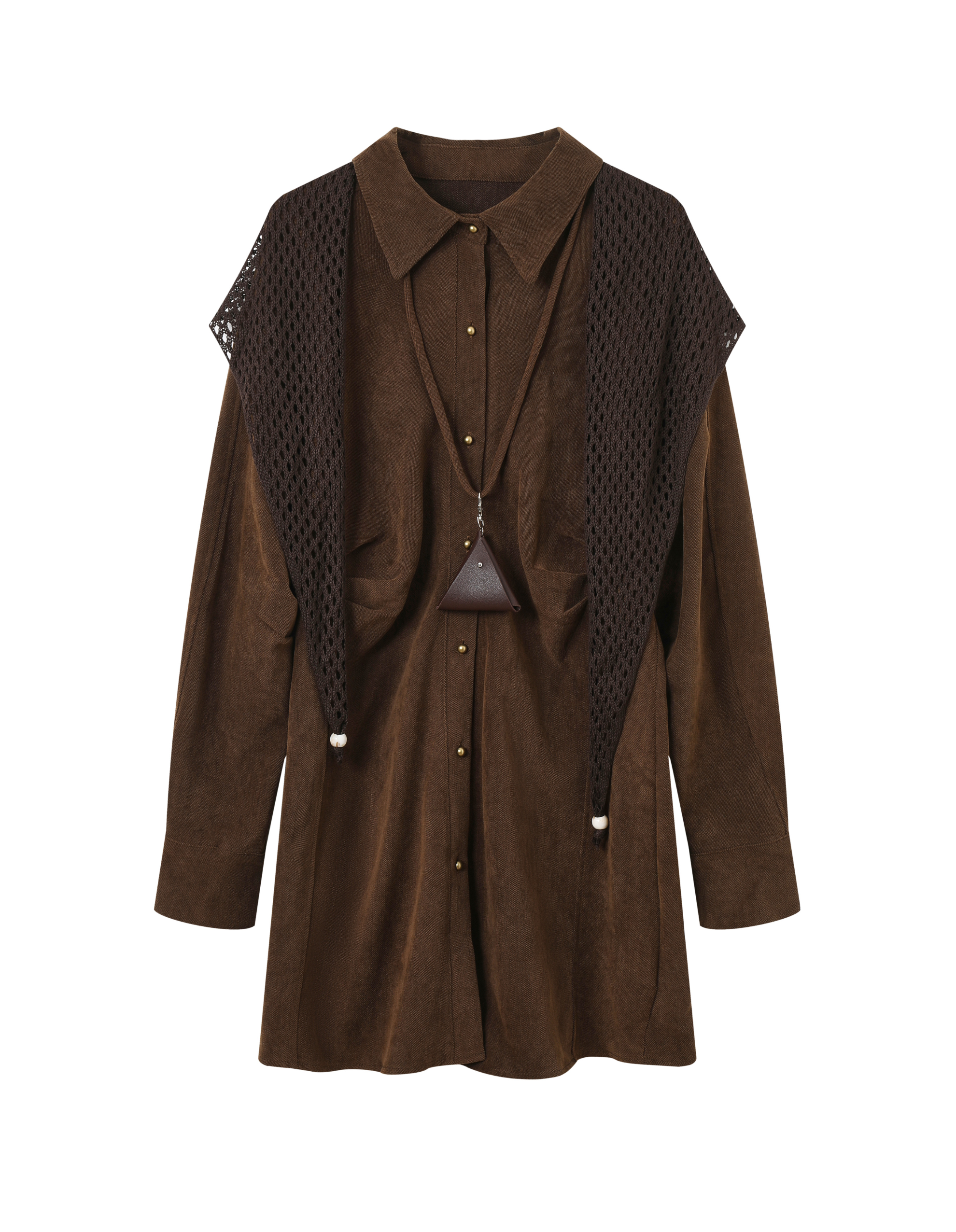 Vintage Corduroy Layered Shirt Dress