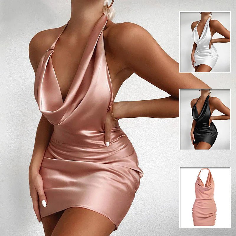 Sleeveless Backless Mini Dress - HOKONA