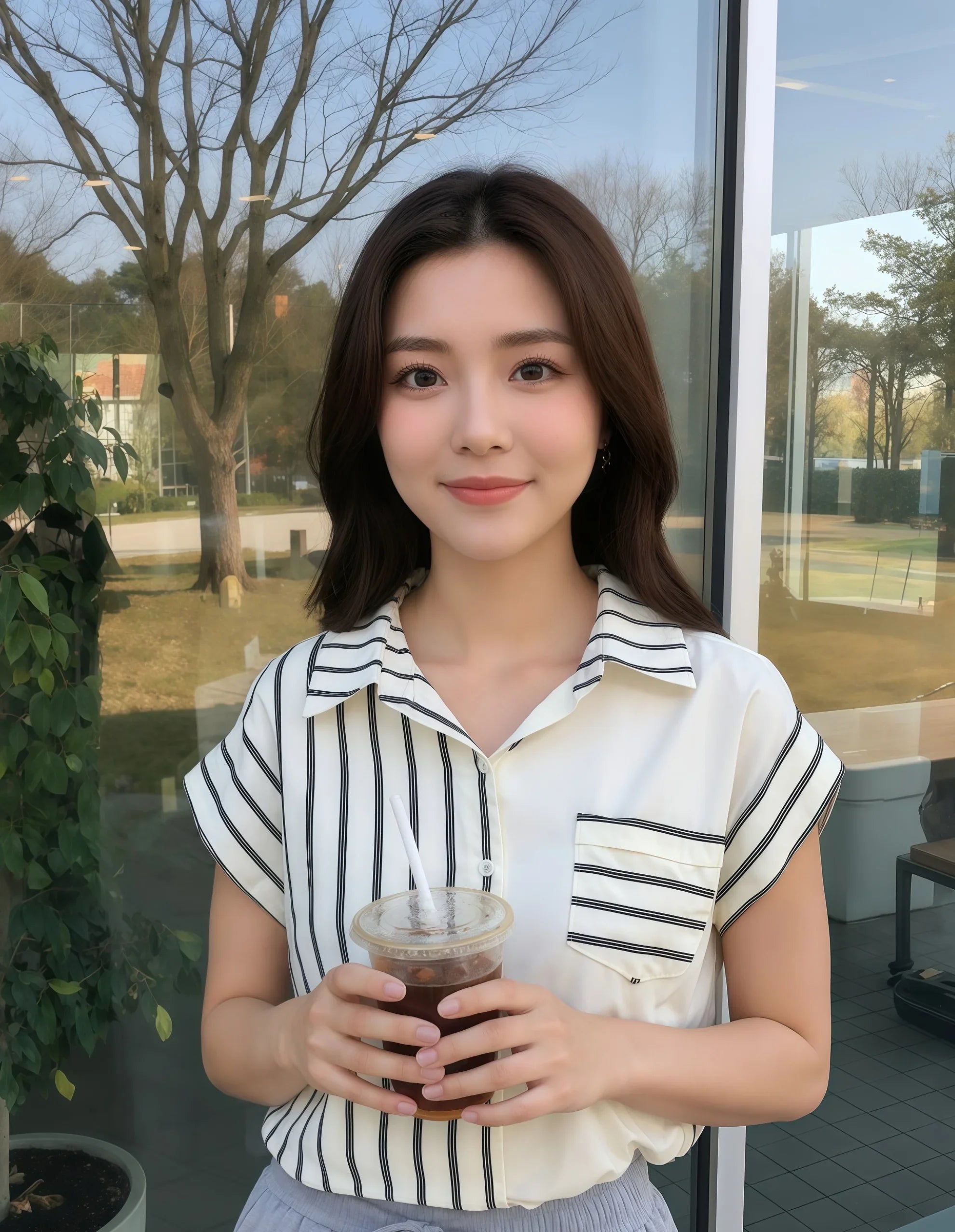 Nautical Stripe Short Sleeve Blouse