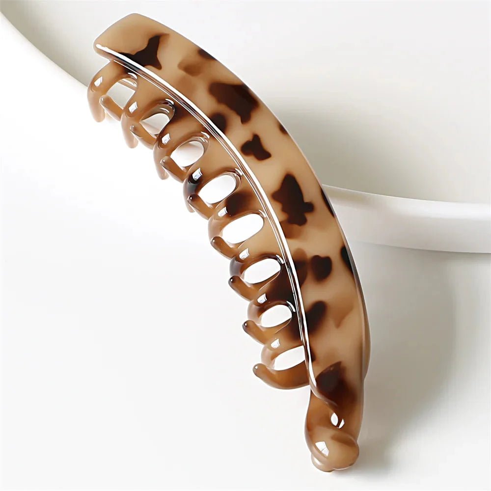Frosted Solid Color Banana Hair Clips – Fashion Ponytail Barrettes & Hair Claws for Women - HOKONA