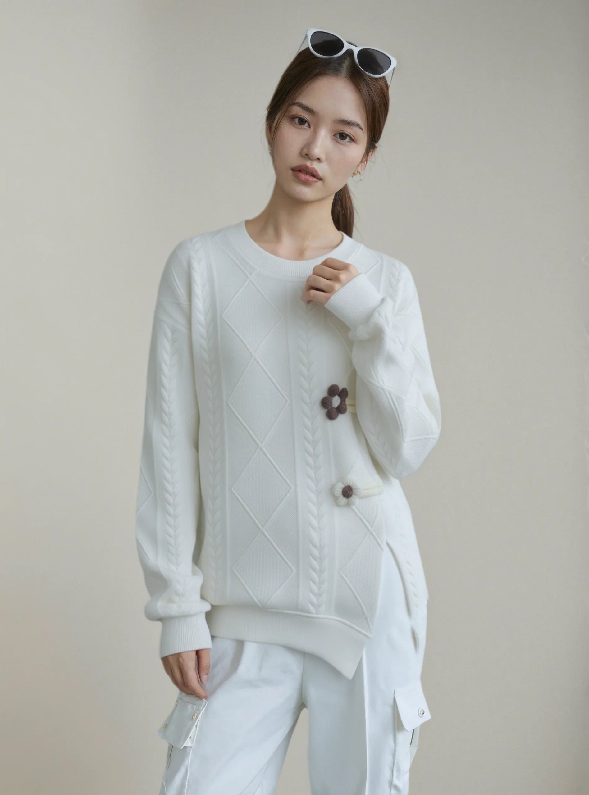 Blossom Cable Knit Sweater