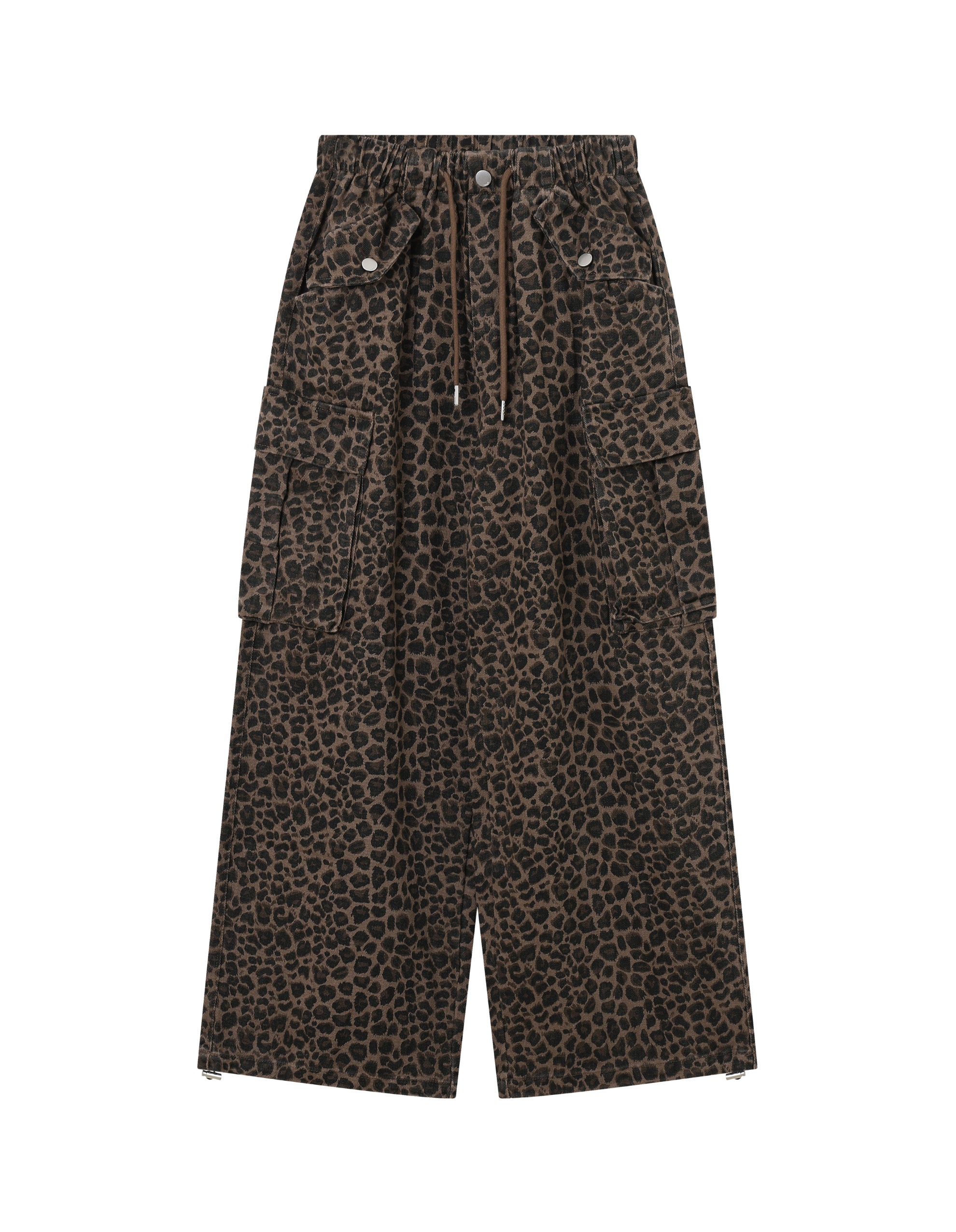 2025 Fall Fashion Girls Must-Have Pink Leopard Print Loose Pants