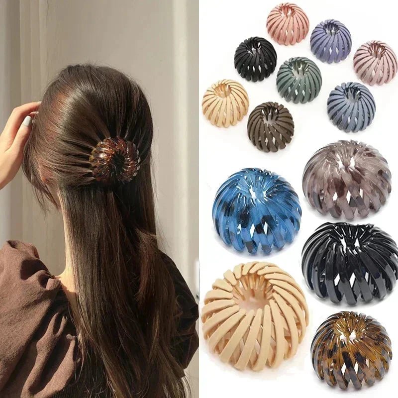 Bird Nest Shaped Ponytail Hair Clip – Magic Lazy Braider Hairpin for Women - HOKONA