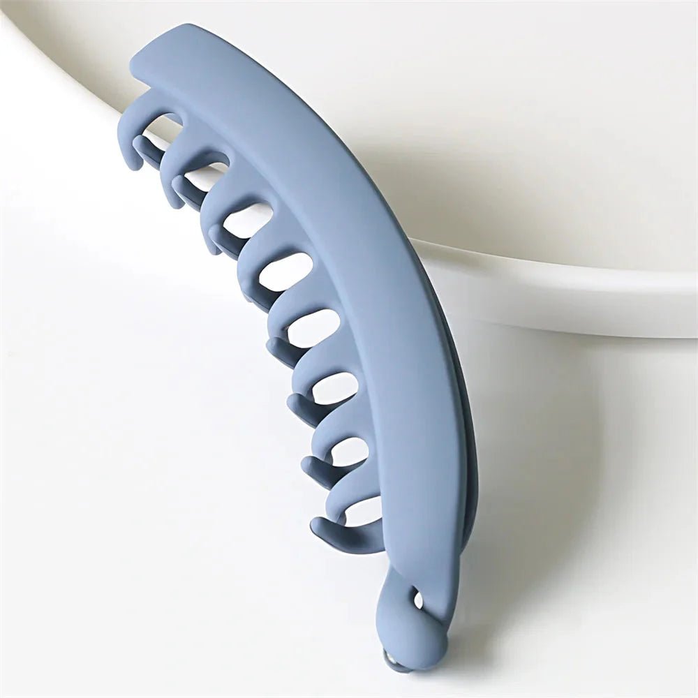 Frosted Solid Color Banana Hair Clips – Fashion Ponytail Barrettes & Hair Claws for Women - HOKONA