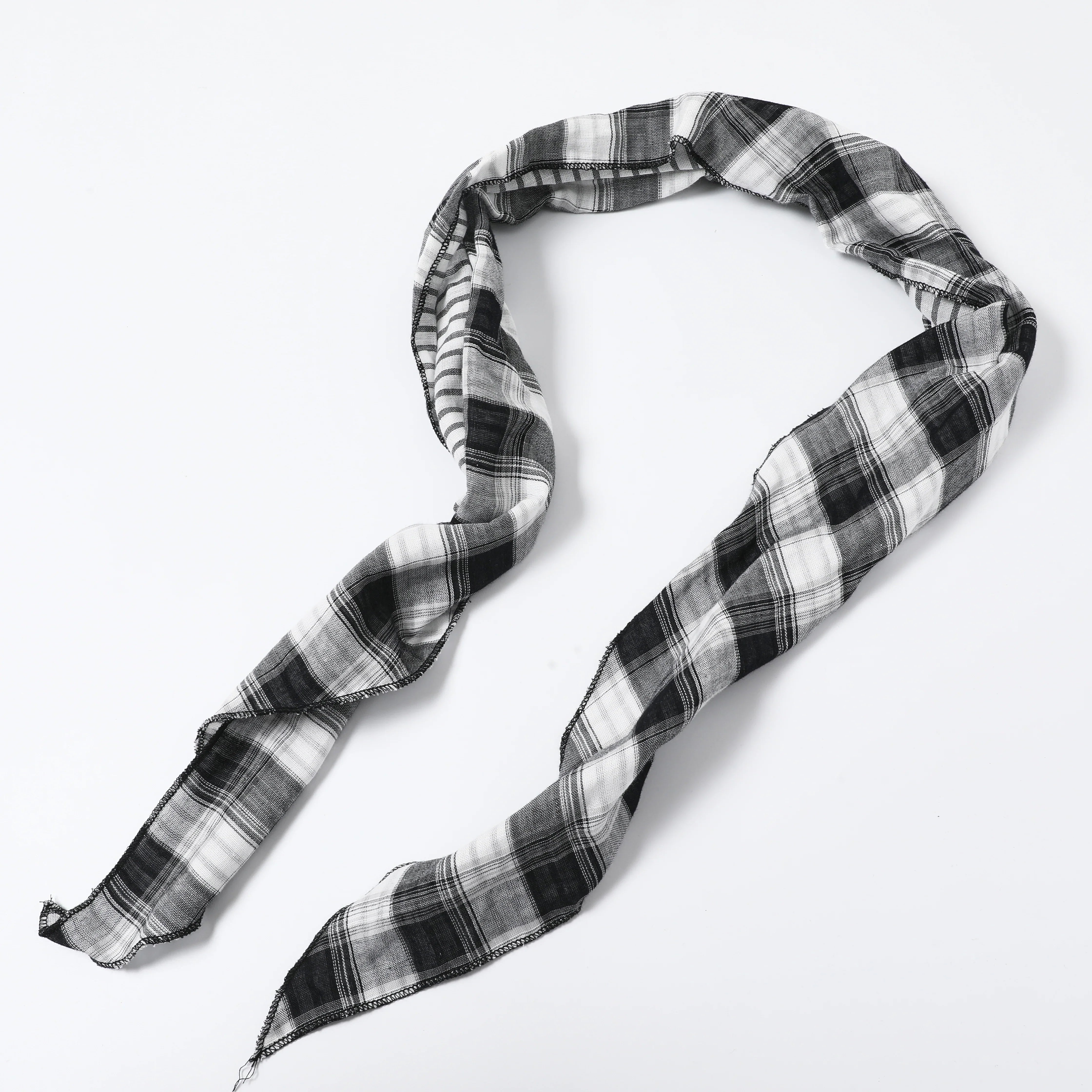 Plaid Tied Wide Leg Cargo Pants