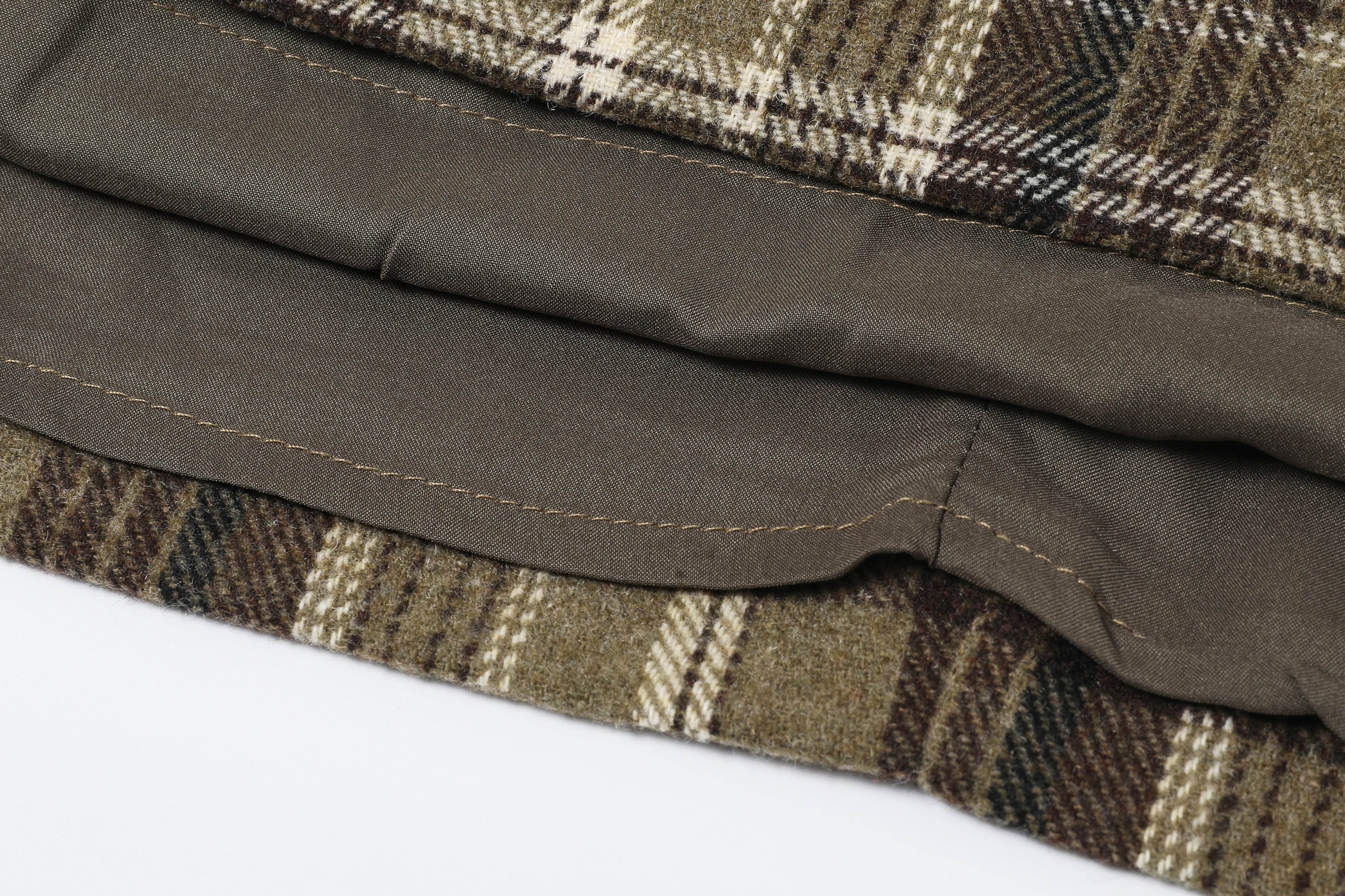 Women's Belted Plaid Asymmetric Mini Skirt