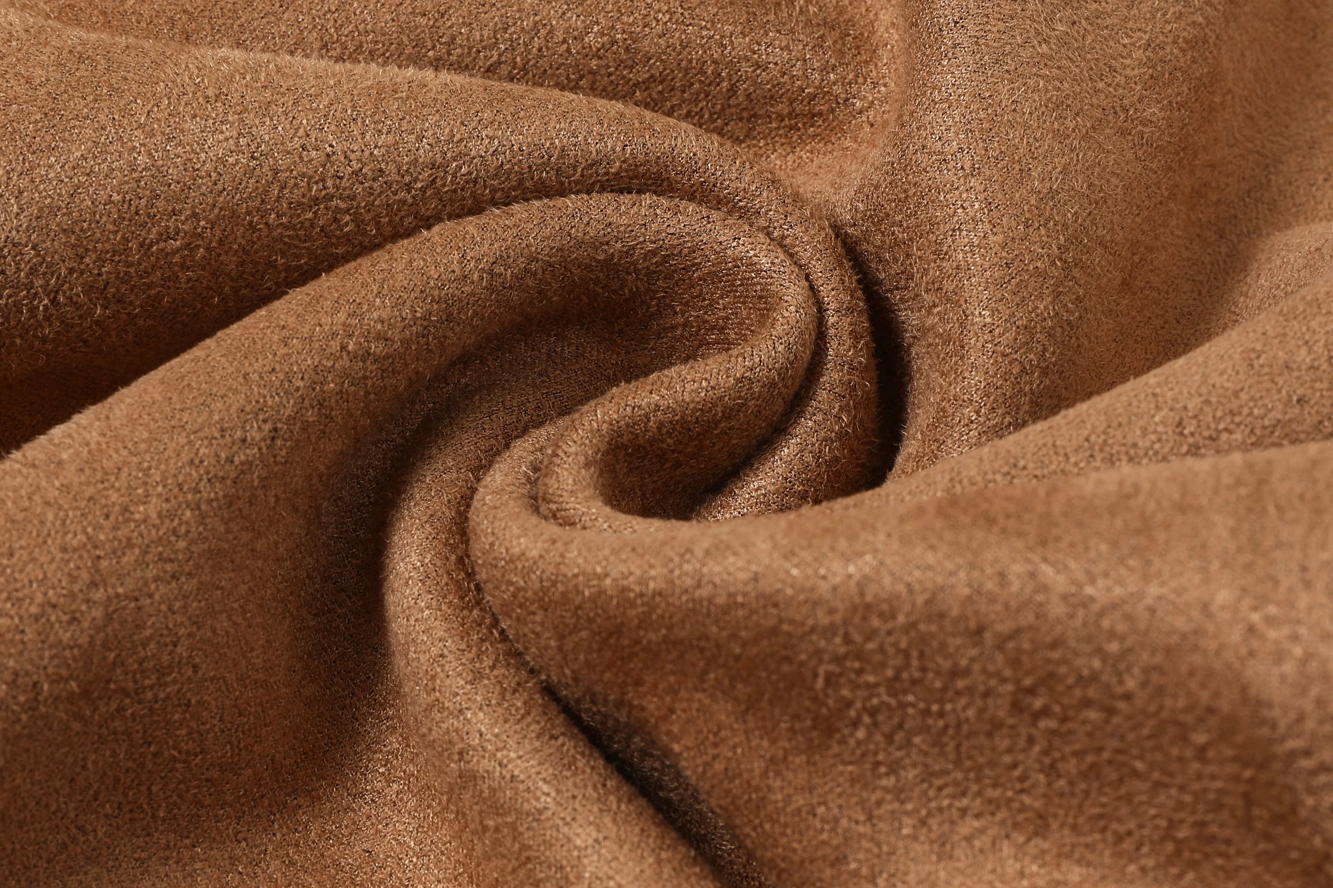 Women's Brown Suede Coat Outwear