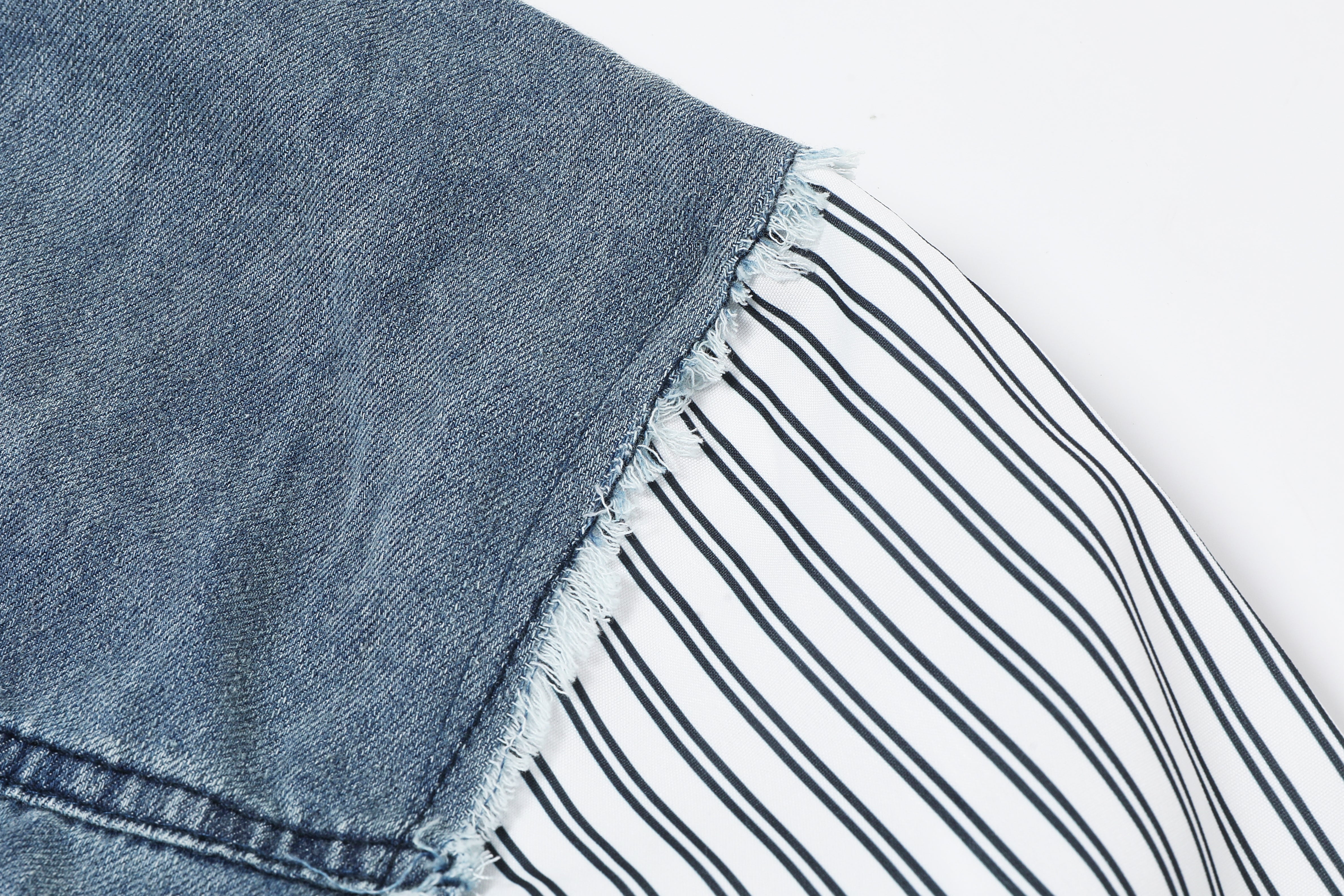 Empower Striped Denim Blouse