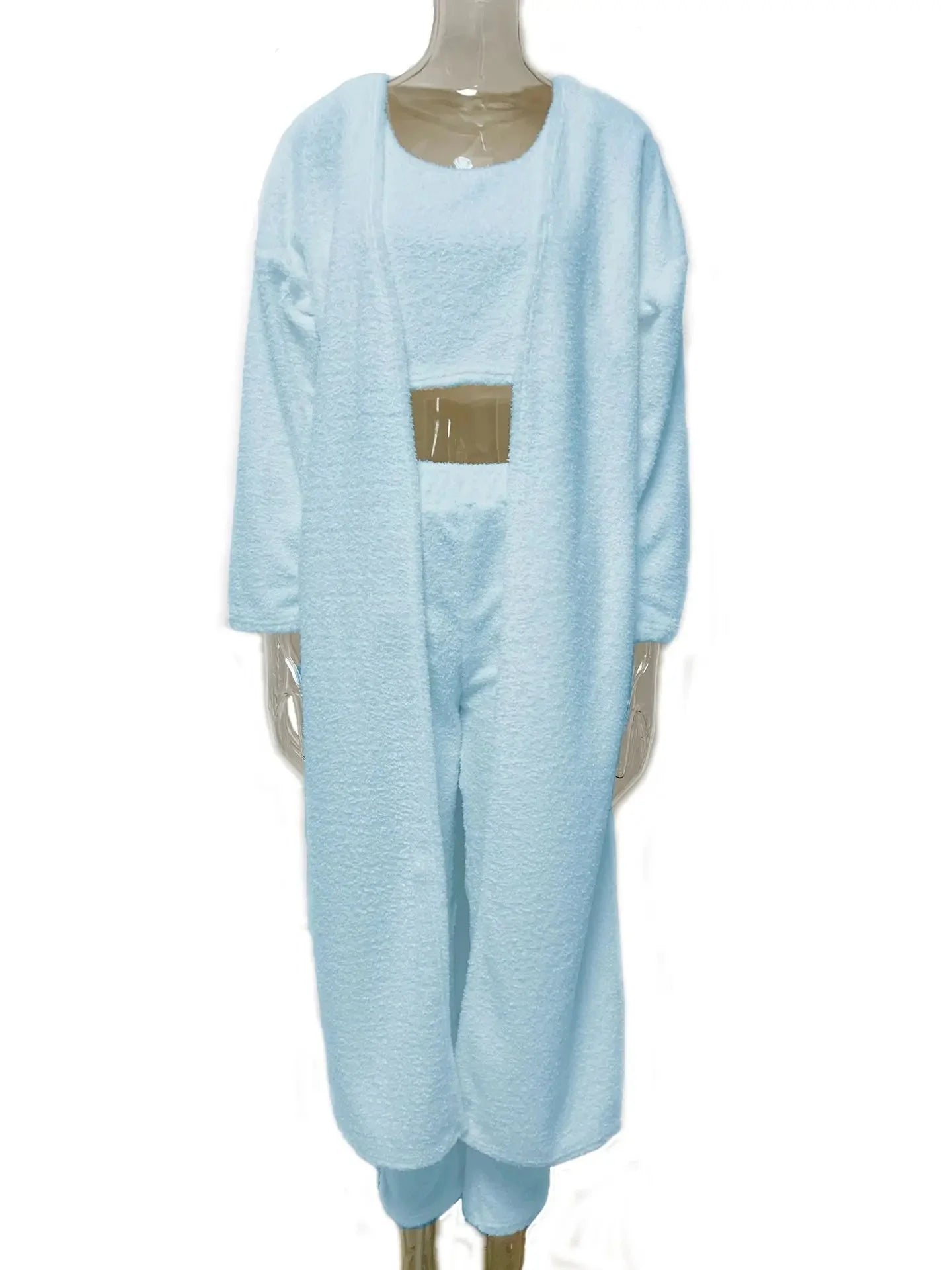 3 - Piece Fuzzy Fleece Loungewear Set - HOKONA